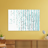 Birkenbäume, die Sie als Hintergrundfarbe auswähle Leinwanddruck (Insitu (Wohnzimmer))