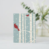 Birkenbäume Feiertagspostkarte (Stehend Vorderseite)