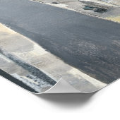 Birkenbäume im grauen Hintergrund Poster (Ecke)