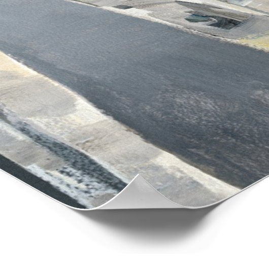 Birkenbäume im grauen Hintergrund Poster (Ecke)