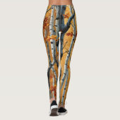 Birkenbäume im Herbst Leggings (Rückseite)
