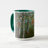 Birkenbäume in einem Wald (Kimon Loghi) Tasse (Vorderseite Links)