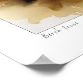 Birkenbäume in Wasserfarbe - Drucken Poster (Ecke)