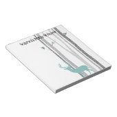 Birkenbäume mit Hirsch Notizblock (angewinkelt)