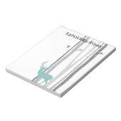 Birkenbäume mit Hirsch Notizblock (Rotiert)