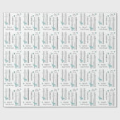 Birkenbäume mit HirschBaby-Dusche Geschenkpapier (Flach)