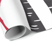 Birkenbäume mit roten Weihnachtsrotwild und Geschenkpapier (Rolleneckpunkt)