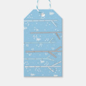 Birkenbäume mit sinkendem Schnee Geschenkanhänger (Vorderseite)