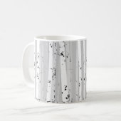 Birkenbäume Vintager horizontaler Hintergrund Kaffeetasse (Vorderseite Links)
