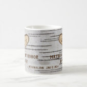 Birkenbaumherz rustikale Hochzeit Matron of Honour Kaffeetasse (Mittel)