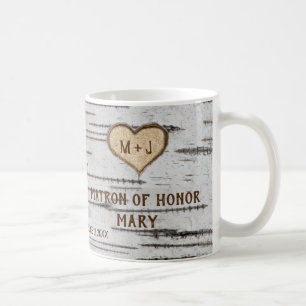 Birkenbaumherz rustikale Hochzeit Matron of Honour Kaffeetasse