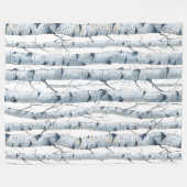 Birkenbaummuster grau fleecedecke (Vorderseite (Horizontal))