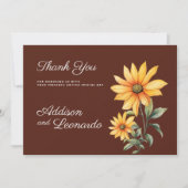 Birkenbraun-Pfefferminzsonne Danke Einladung (Vorderseite)