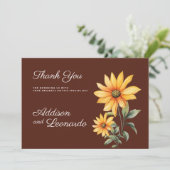 Birkenbraun-Pfefferminzsonne Danke Einladung (Stehend Vorderseite)