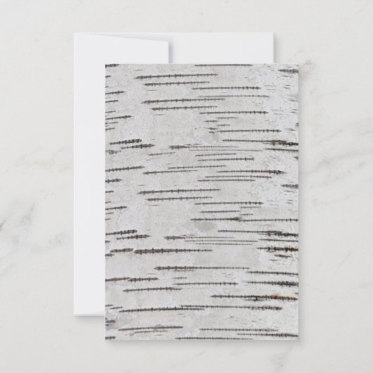 Birkenherz Initialen rustikal Save the Date Einladung (Rückseite)