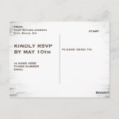 Birkenherz initialisiert rustikale Begegnungsfeier Postkarte (Rückseite)