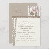 Birkenhochzeit Einladung (Vorne/Hinten)