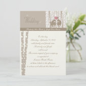 Birkenhochzeit Einladung (Stehend Vorderseite)