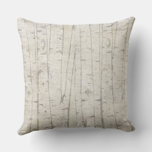 Birkenholz-Kranzmonogrammhochzeits-Wurfskissen Kissen (Rückseite)