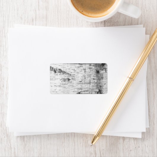 Birkenrinde Adressaufkleber (Insitu)