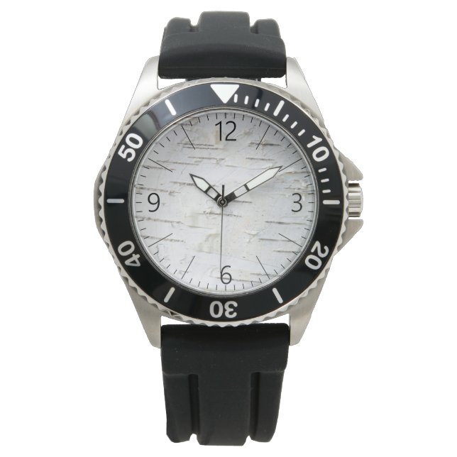 Birkenrinde Armbanduhr (Vorderseite)