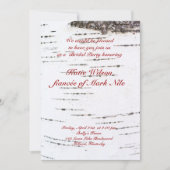 Birkenrinde-Brautparty Einladung (Vorderseite)