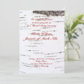 Birkenrinde-Brautparty Einladung (Stehend Vorderseite)