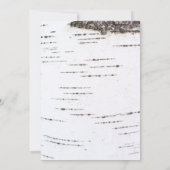 Birkenrinde-Brautparty Einladung (Rückseite)