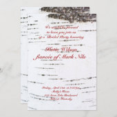 Birkenrinde-Brautparty Einladung (Vorne/Hinten)