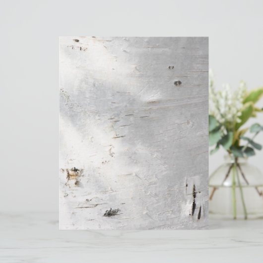 Birkenrinde Briefbogen (Stehend Vorderseite)