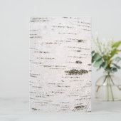 Birkenrinde Briefpapier (Stehend Vorderseite)