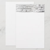 Birkenrinde Briefpapier (Vorne/Hinten)