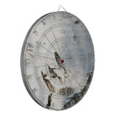 Birkenrinde Dartscheibe (Vorderseite Links)