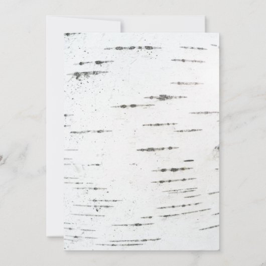 Birkenrinde Einladung (Rückseite)