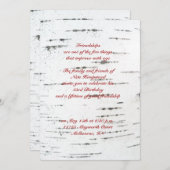 Birkenrinde Einladung (Vorne/Hinten)