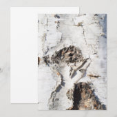 Birkenrinde Einladung (Vorne/Hinten)