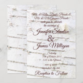 Birkenrinde Einladung (Vorne/Hinten)