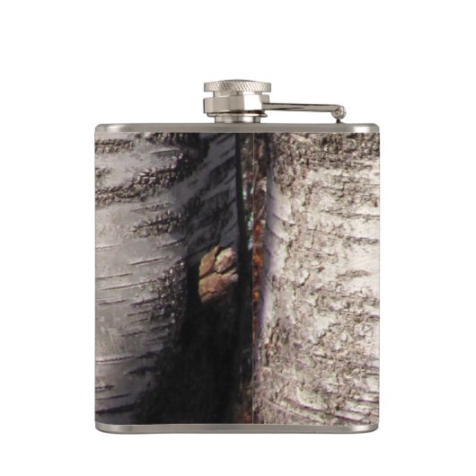 Birkenrinde ~ Flasche Flachmann (Rückseite)