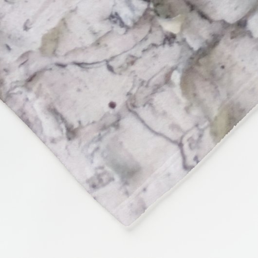 Birkenrinde Fleecedecke (Ecke)