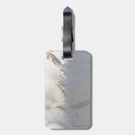 Birkenrinde Gepäckanhänger (Rückseite vertikal)