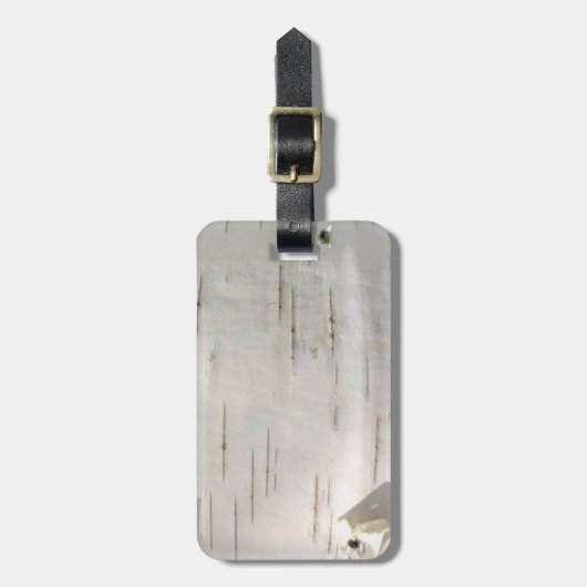 Birkenrinde Gepäckanhänger (Vorderseite vertikal)