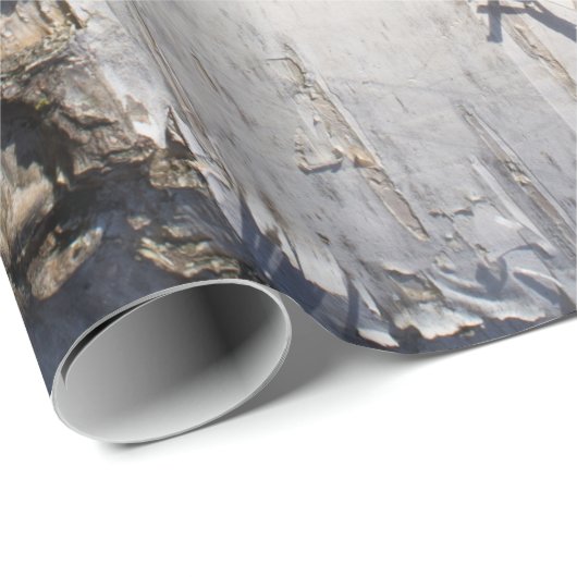 Birkenrinde Geschenkpapier (Rolleneckpunkt)