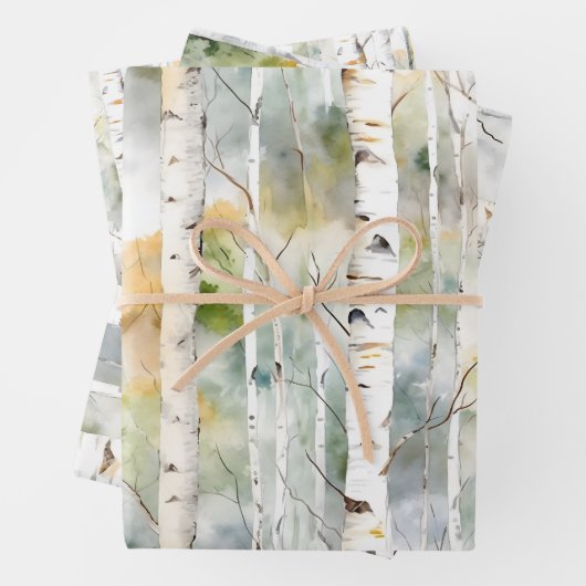 Birkenrinde Geschenkpapier Set (Beispiel)