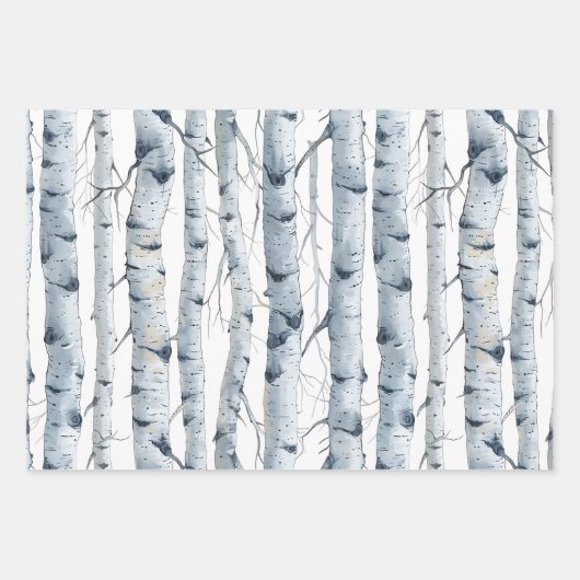 Birkenrinde Geschenkpapier Set (Vorderseite 2)