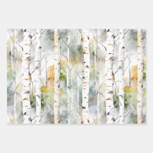 Birkenrinde Geschenkpapier Set (Vorderseite)