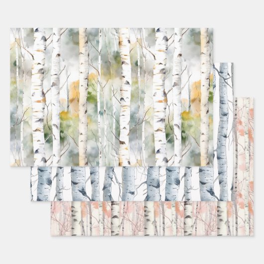 Birkenrinde Geschenkpapier Set (Set)