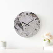 Birkenrinde Große Wanduhr (Zuhause)