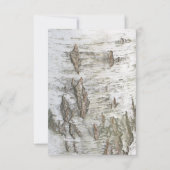Birkenrinde-Hochzeit RSVP Karte (Rückseite)