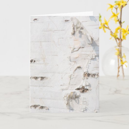 Birkenrinde Karte (Gelbe Blume)