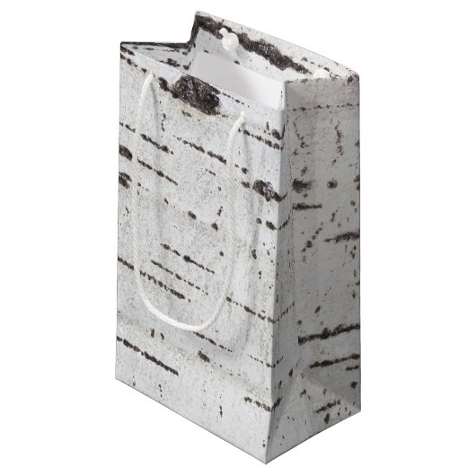 Birkenrinde Kleine Geschenktüte (Vorderseite Schrägansicht)